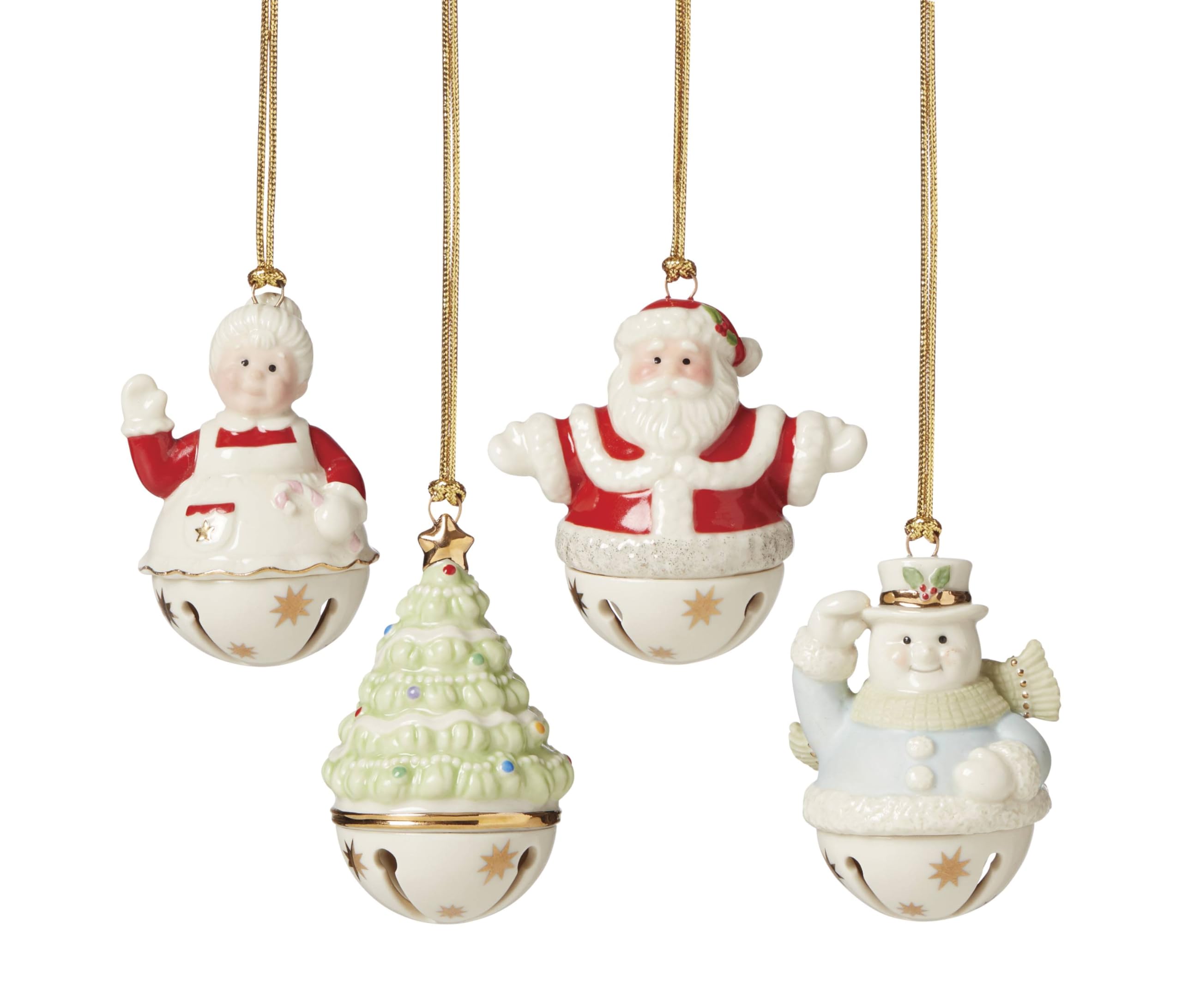 Lenox894794 Jingle Bell Ornament, Set of 4