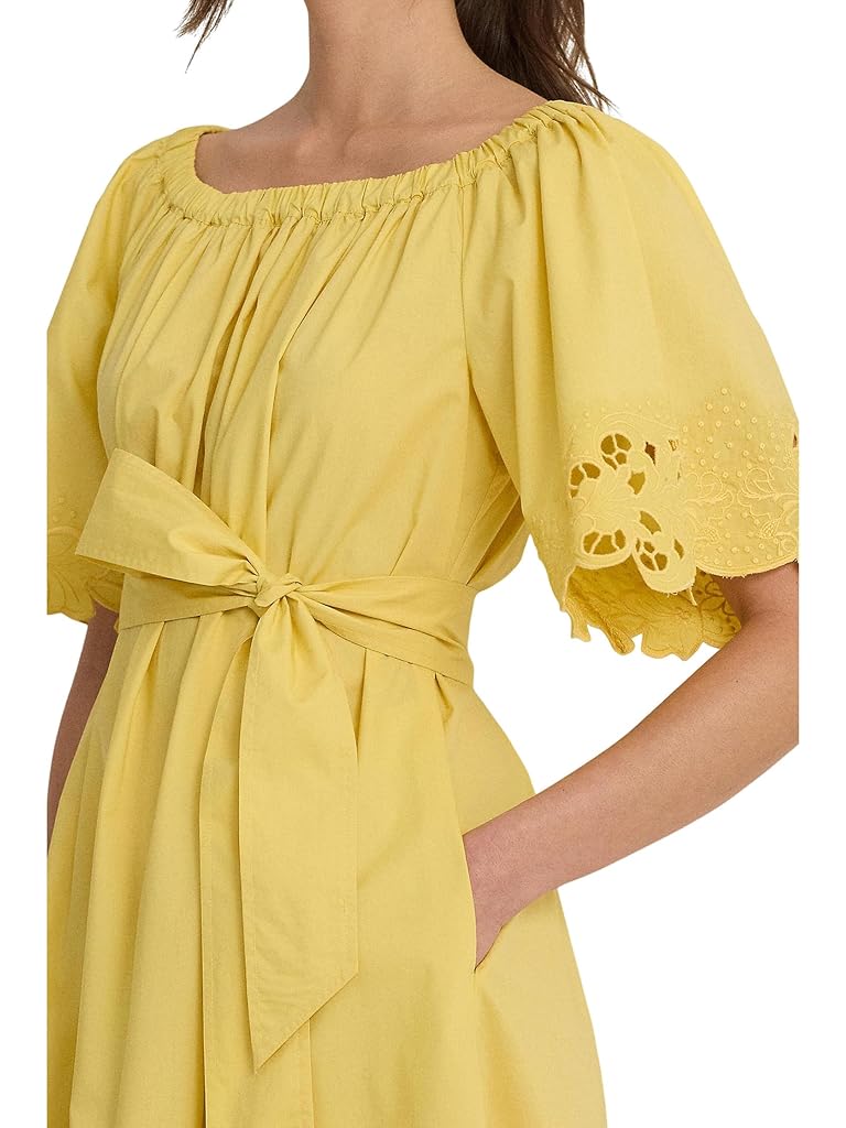 Lauren Ralph Lauren Eyelet Cotton Off-the-Shoulder Dress