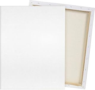 Pre Stretched Canvas 18x24 2 Pack Large Stretched Canvases for Painting Four fold Acrylic Titanium Priming Blank Canvas Bo...