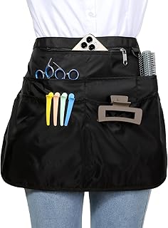 Barber Apron with 7 Pockets, Waterproof and Bleach-proof Hair Stylist Apron for Men Women, Hairdresser Apron for Cosmetology