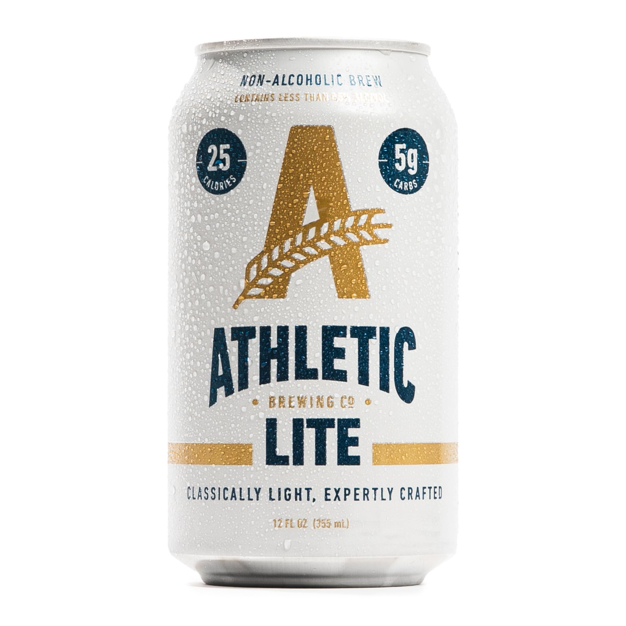 Athletic Brewing Company Craft Non-Alcoholic Beer - 12 Pack x 12 Fl Oz Cans - Athletic Lite Light Brew - Low-Calorie, Award Winning - Simply Crisp, Refreshing, Brisk & Smooth - Beautiful Noble Hops & Malt Body