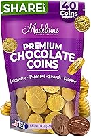 Madelaine 40 Gold Chocolate Coins – St. Patrick’s Day Candy - Gold Foil Wrapped Milk Chocolate Coins Lucky Party Favors...