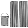 Amazon Basics Portable Blackout Curtain Shade with Suction Cups, 50" x 78", 2-Pack, Dark Grey