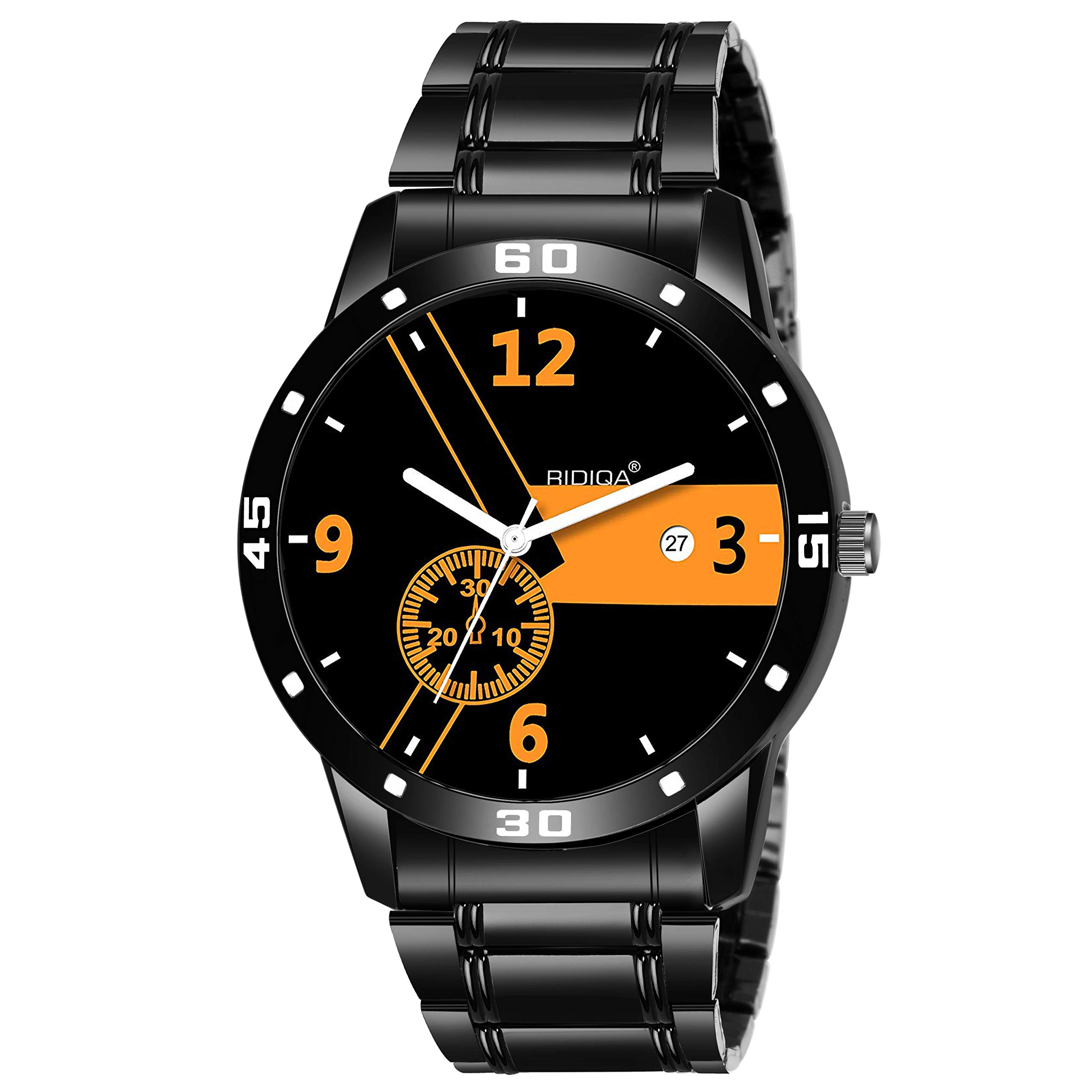 RIDIQAAnalogue Black Dial Date Display Series Luxury | Casual | Wrist Watch for Men | Watch for BOY