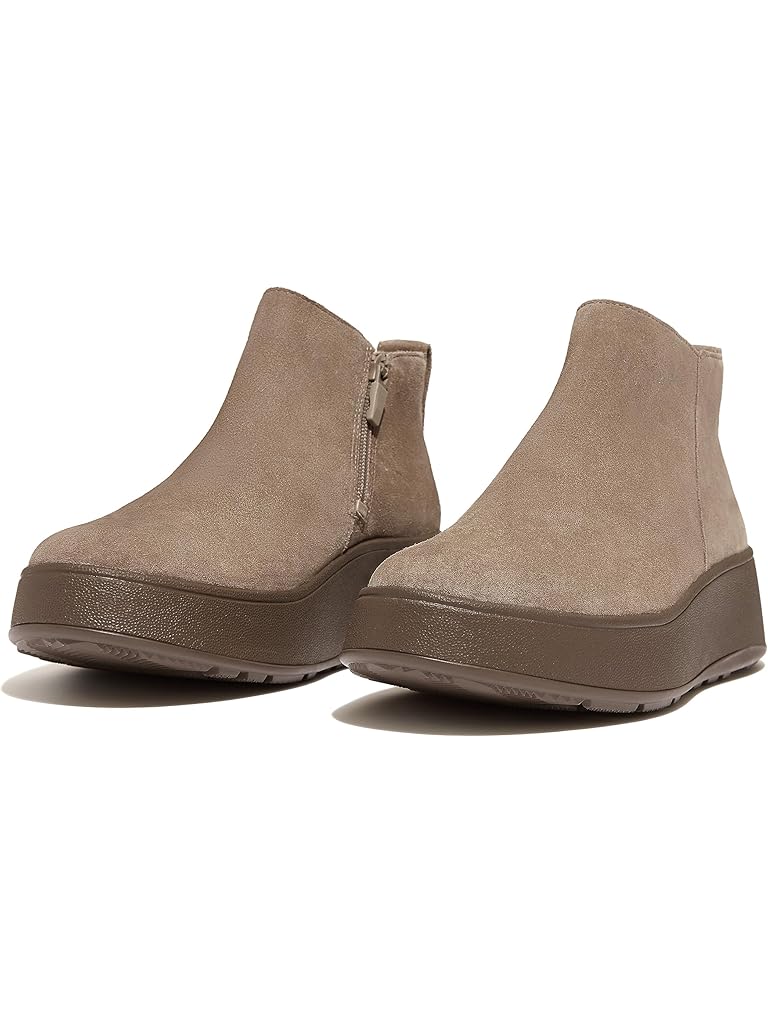 FitFlop F-Mode Suede Flatform Zip Ankle Boots