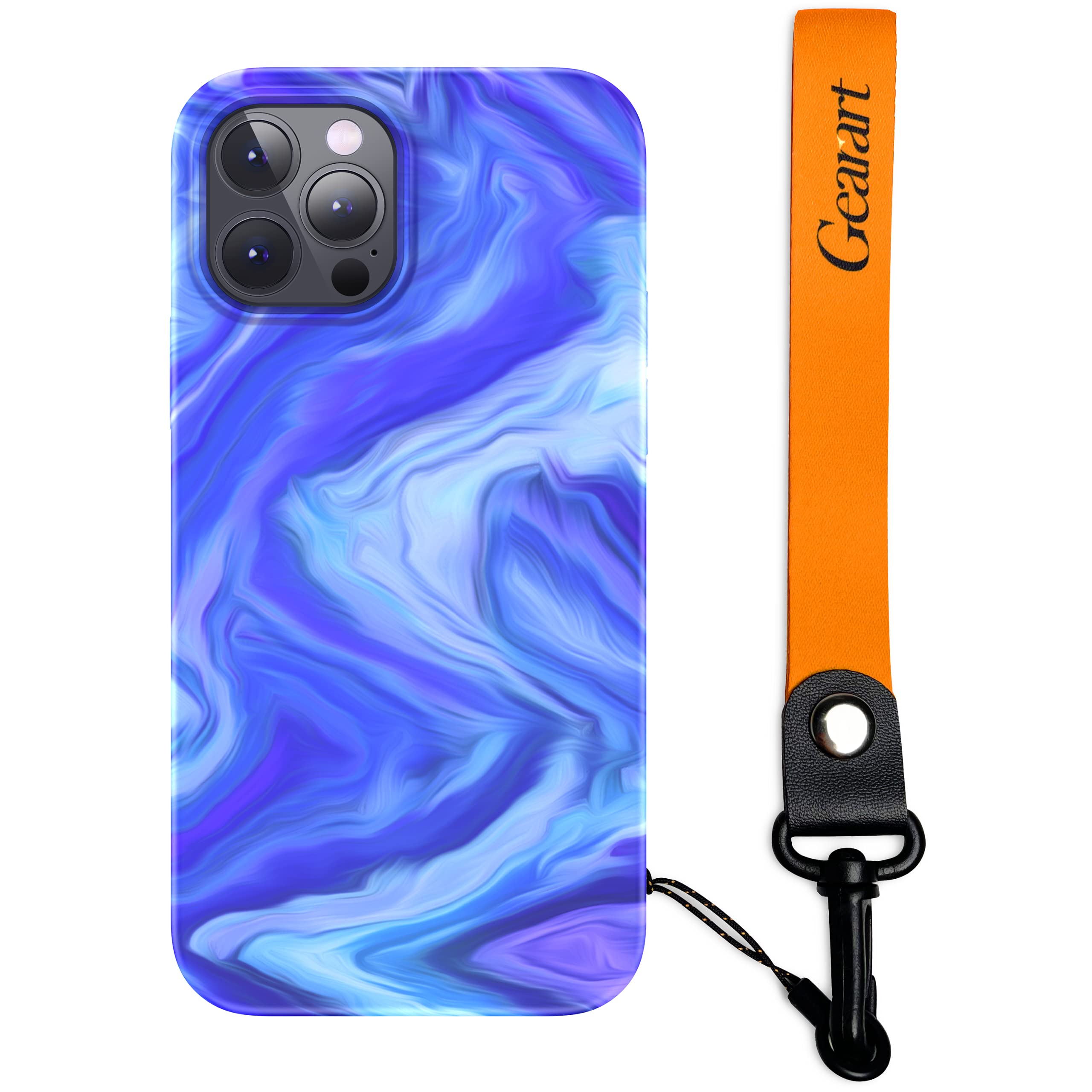 GEARART Dreamland Designed for iPhone 12 Pro Max Case, [Anti-Scratches] [Anti-Fingerprints] Tie-dye Protective Phone Case Slim Thin Silicone Watercolor Cover 6.7 inch 2020, Glacier Blue