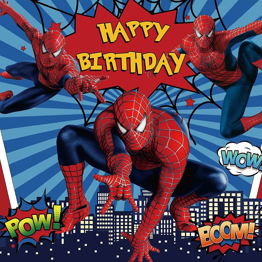 Top 50 Spiderman background happy birthday Images and videos for free ...