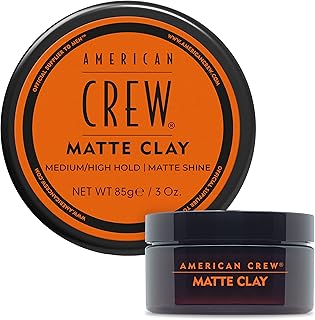 American Crew Men's Hair Matte Clay, Gifts for Him, Stocking Stuffers for Men, Like Hair Gel with Medium/High Hold, 3 Oz (...