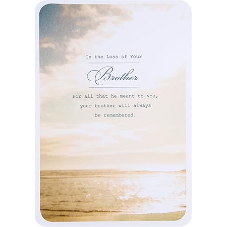 Amazon.com : Emideary Memorial Card for Loss of Brother - Sympathy ...