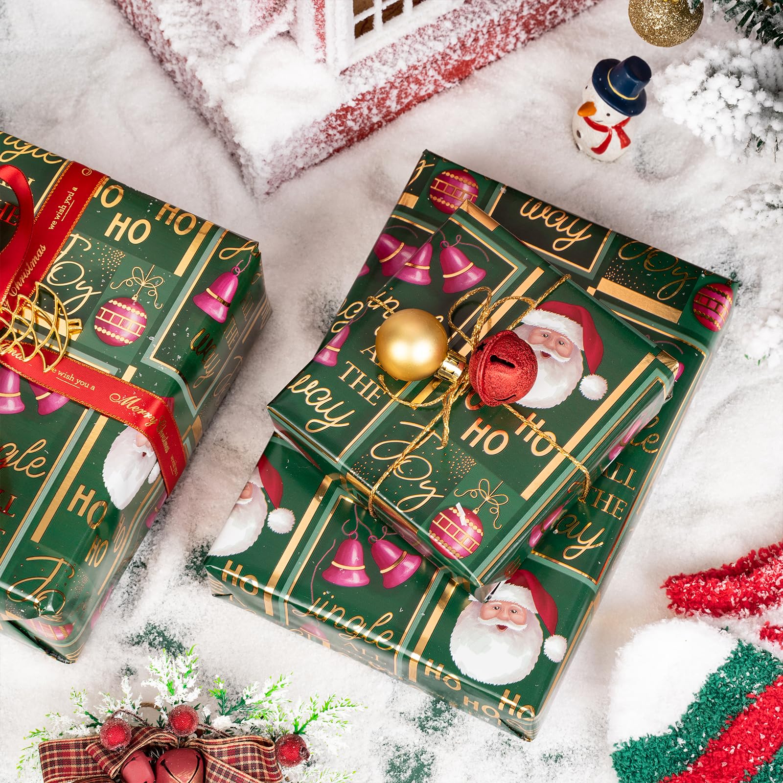 Snapklik.com : RUSPEPA Christmas Wrapping Paper, Jumbo Roll Wrapping Paper