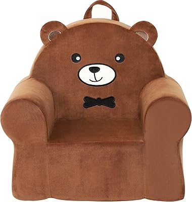 MOMCAYWEX Cuddly Toddler First Chair, Premium Character Chair, Brown Bear, 18 Month up to 3 Years