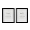 Amazon Basics 8" x 10" Photo Picture Frame with 5" x 7" Mat - Black, 2-Pack