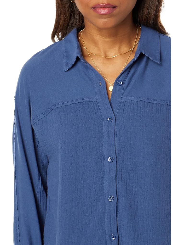 bobi Los Angeles Button-Down Mixed Collar Shirt