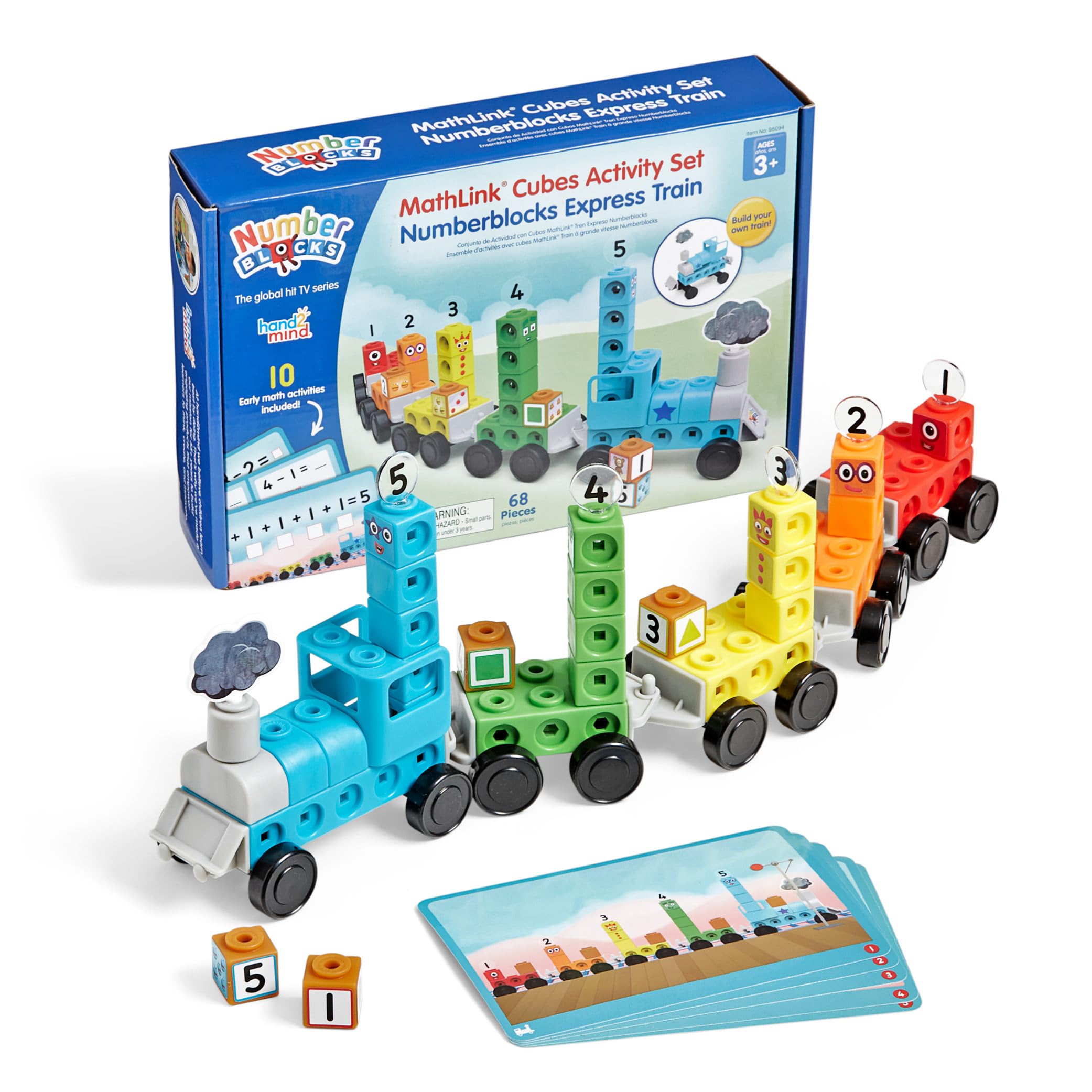 hand2mind Numberblocks Express Train MathLink Cubes Activity Set