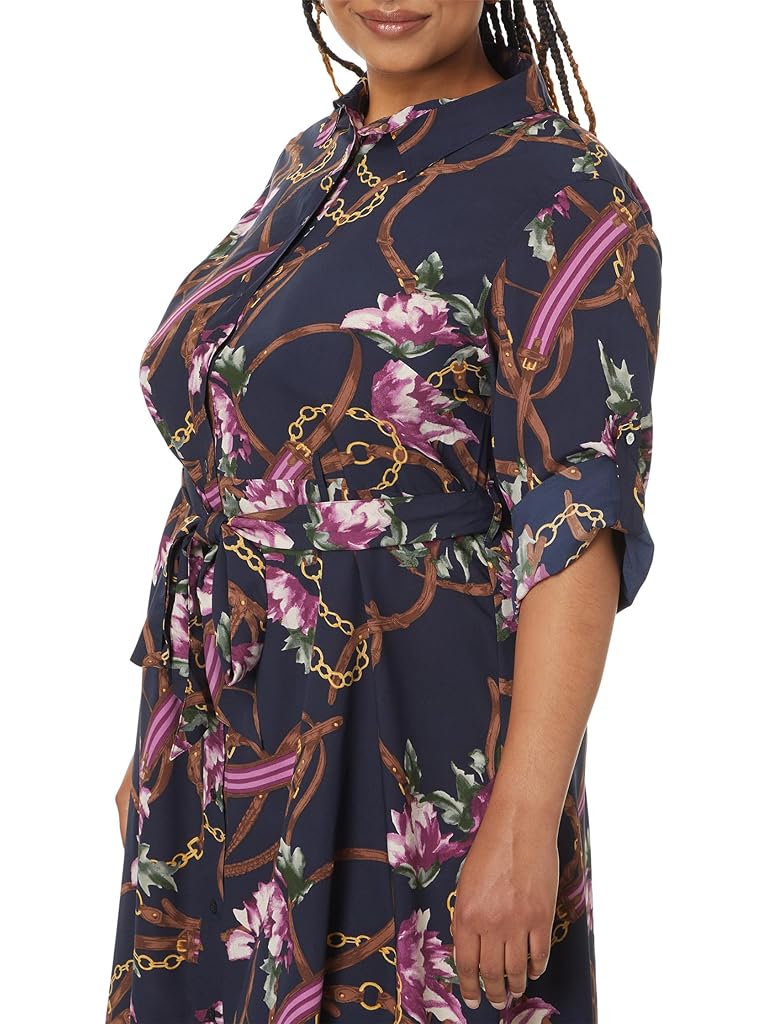 Lauren Ralph Lauren Plus Size Print Crepe Shirtdress