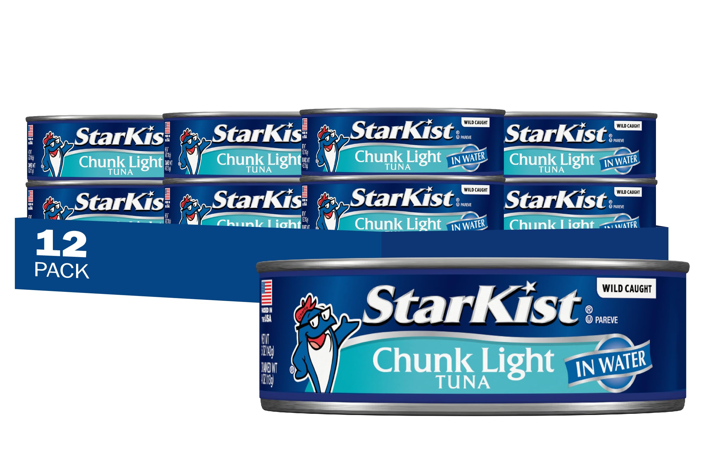 StarKist Chunk Light Tuna in Water, 5 oz Can, Pack of 12