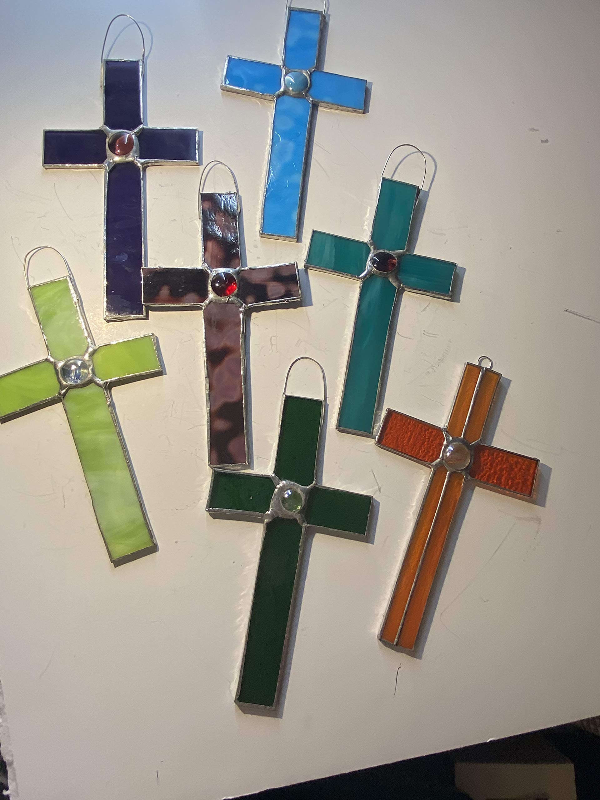 ONE stained glass Cross