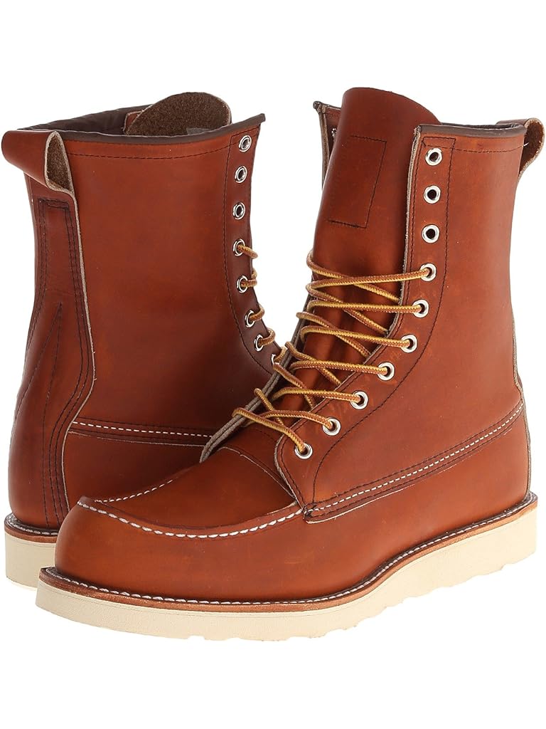 Tan Red Wing Heritage 8" Moc Toe