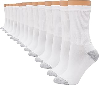 Hanes Women's Soft Moisture-Wicking Crew Socks, Multipack