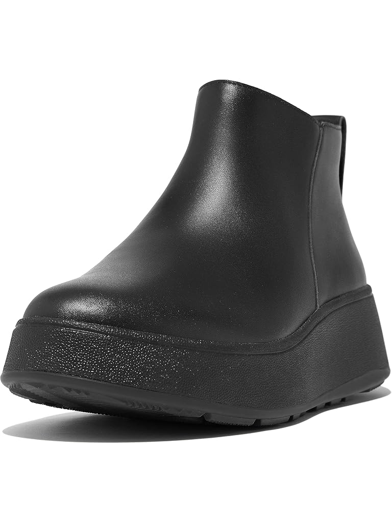 FitFlop F-Mode Leather Flatform Zip Ankle Boots