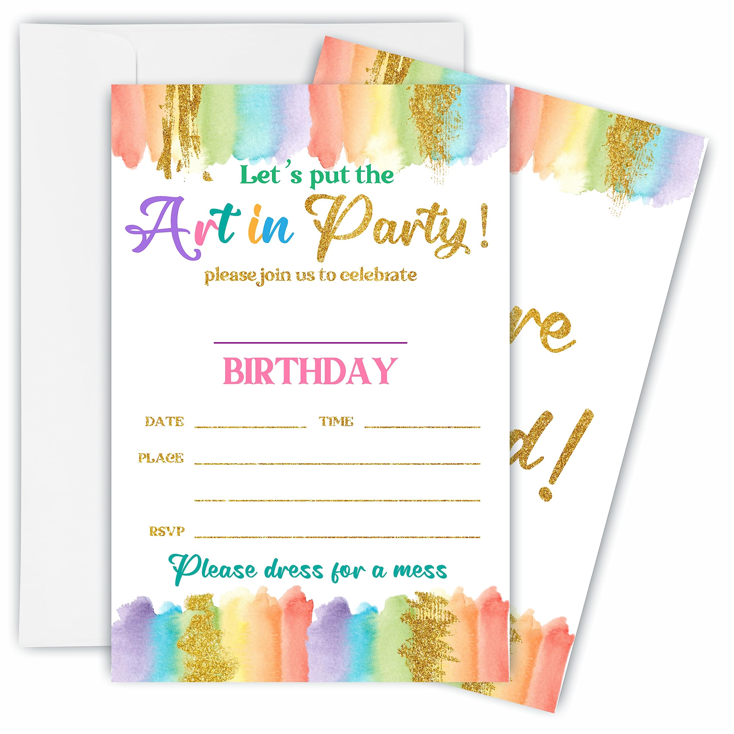 Art Party Invitations Girls