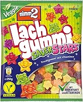 nimm2 Lachgummi SauerStars – 1 x 250g – Veganes, saures Fruchtgummi mit Fruchtsaft und Vitaminen