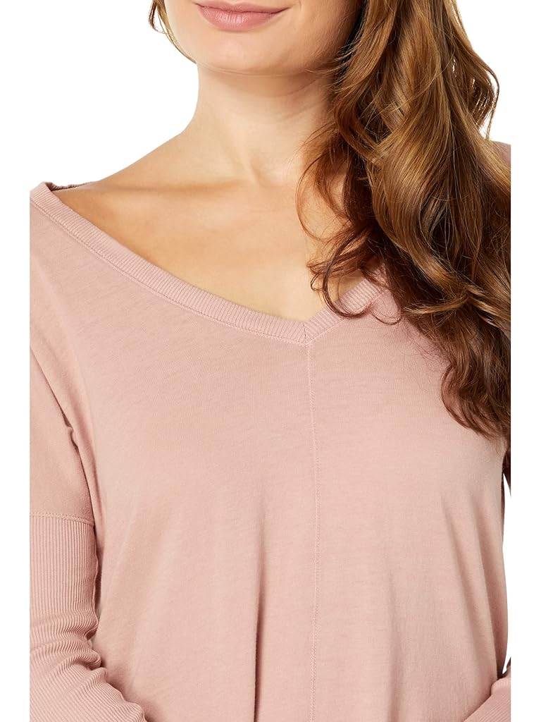 bobi Los Angeles Rib Mix V-Neck Tee