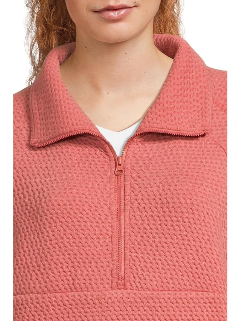 Red L.L.Bean Ridgeknit Half Zipper Pullover