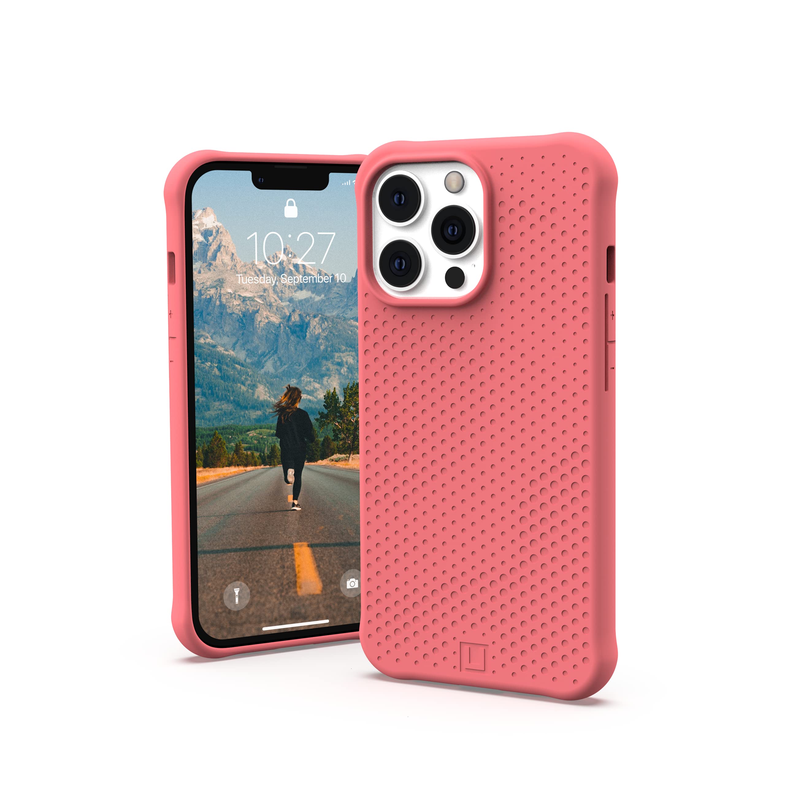 URBAN ARMOR GEAR [U] by UAG Designed for iPhone 13 Pro Case Red Clay DOT Slim Fit Lightweight Stylish Pattern Impact Resistant Protective Phone Cover, [6.1-inch Screen]