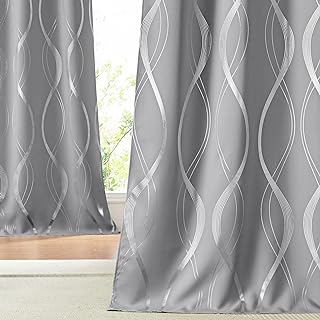 NICETOWN Living Room Curtains 120 inches Long, Silver Grey, 2 Panels, 52" Wide, Extra Long Blackout Drapes for Large Windo...