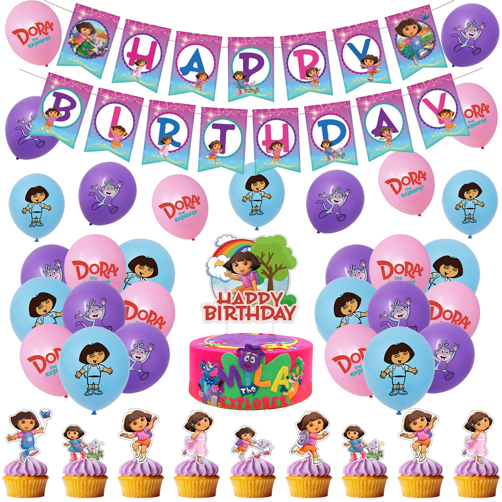 Buy Party Supplies Dora the Explorer Cake Topper Swipers Big Adventure ...