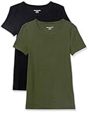 Women&apos;s Slim-Fit Short-Sleeve Crewneck T-Shirt&comma; Pack of 2