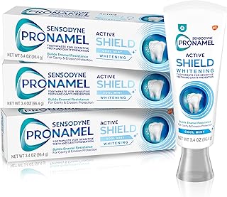 Sensodyne Pronamel Active Shield Whitening Enamel Toothpaste, Cool Mint - 3.4 Ounces x 3