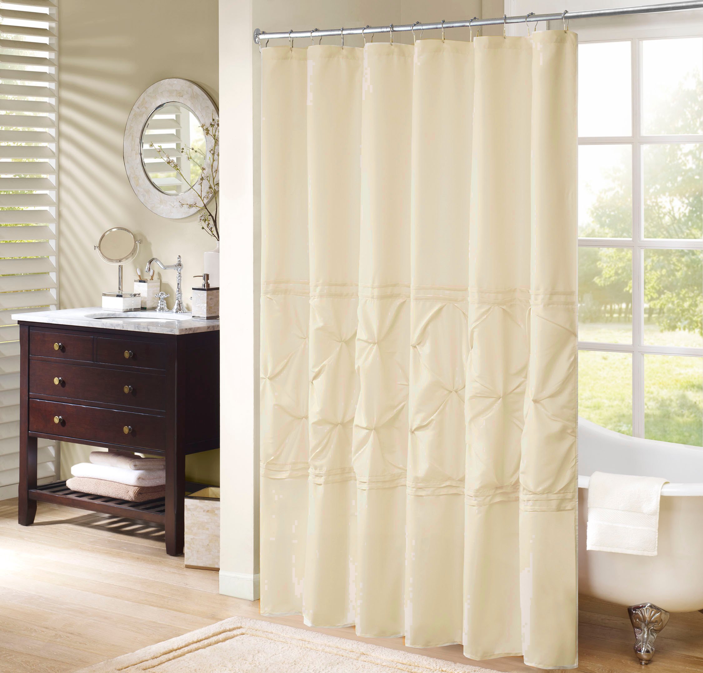 Country chic shower curtains