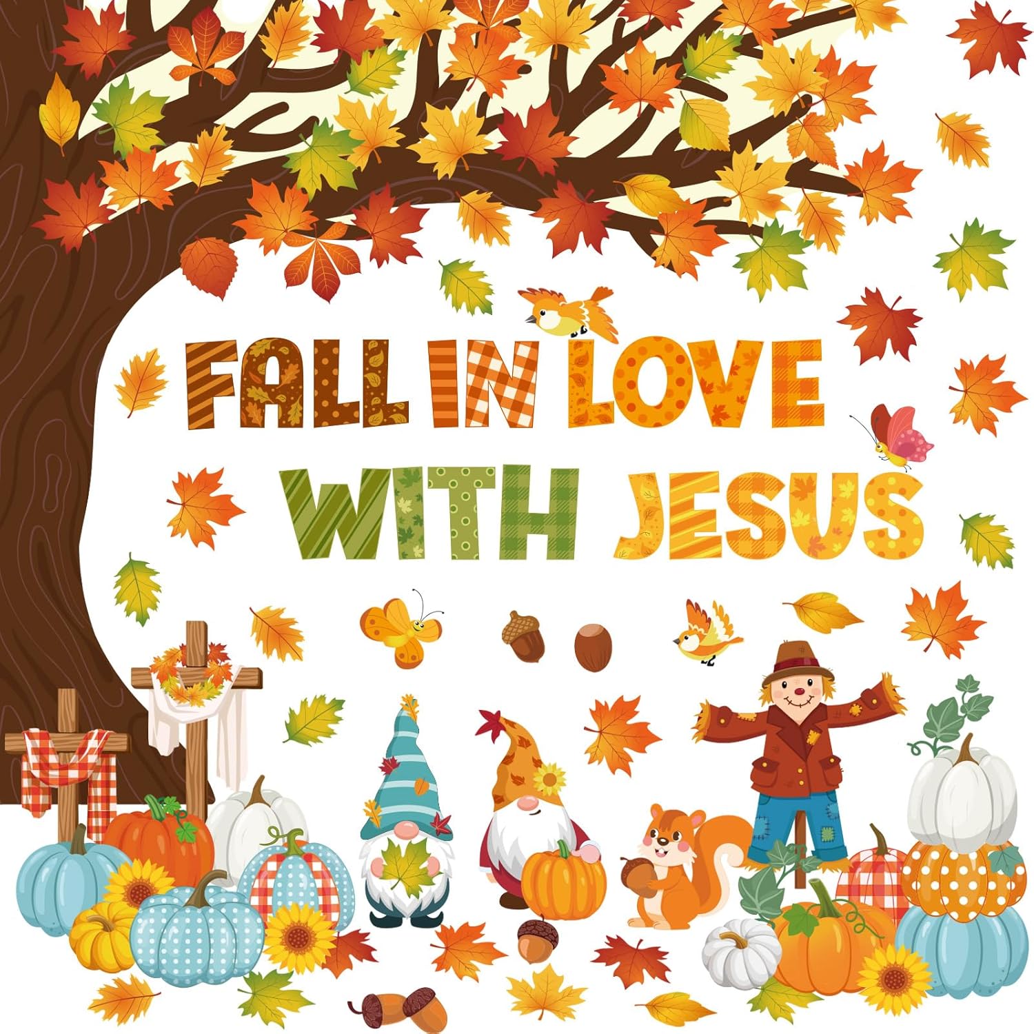 Amazon.com : Zonon Fall Classroom Bulletin Board Decorations Christian ...