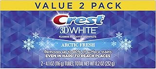 Crest 3d White Fluoride Anticavity Toothpaste Arctic Fresh Value Ea , 4.1 Ounce (2-Pack)