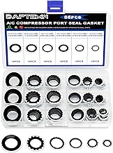 Daptemn 85PCS A/C Compressor Bonded Seal Washers Assortment Kit, 6 Sizes Air Conditioning Compressor Port Gasket Repairs U...