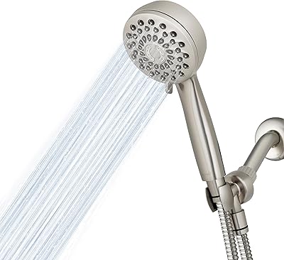 Waterpik High Pressure Hand Held Shower Head With Hose, PowerPulse Massage 7-Mode, Brushed Nickel XPB-769ME