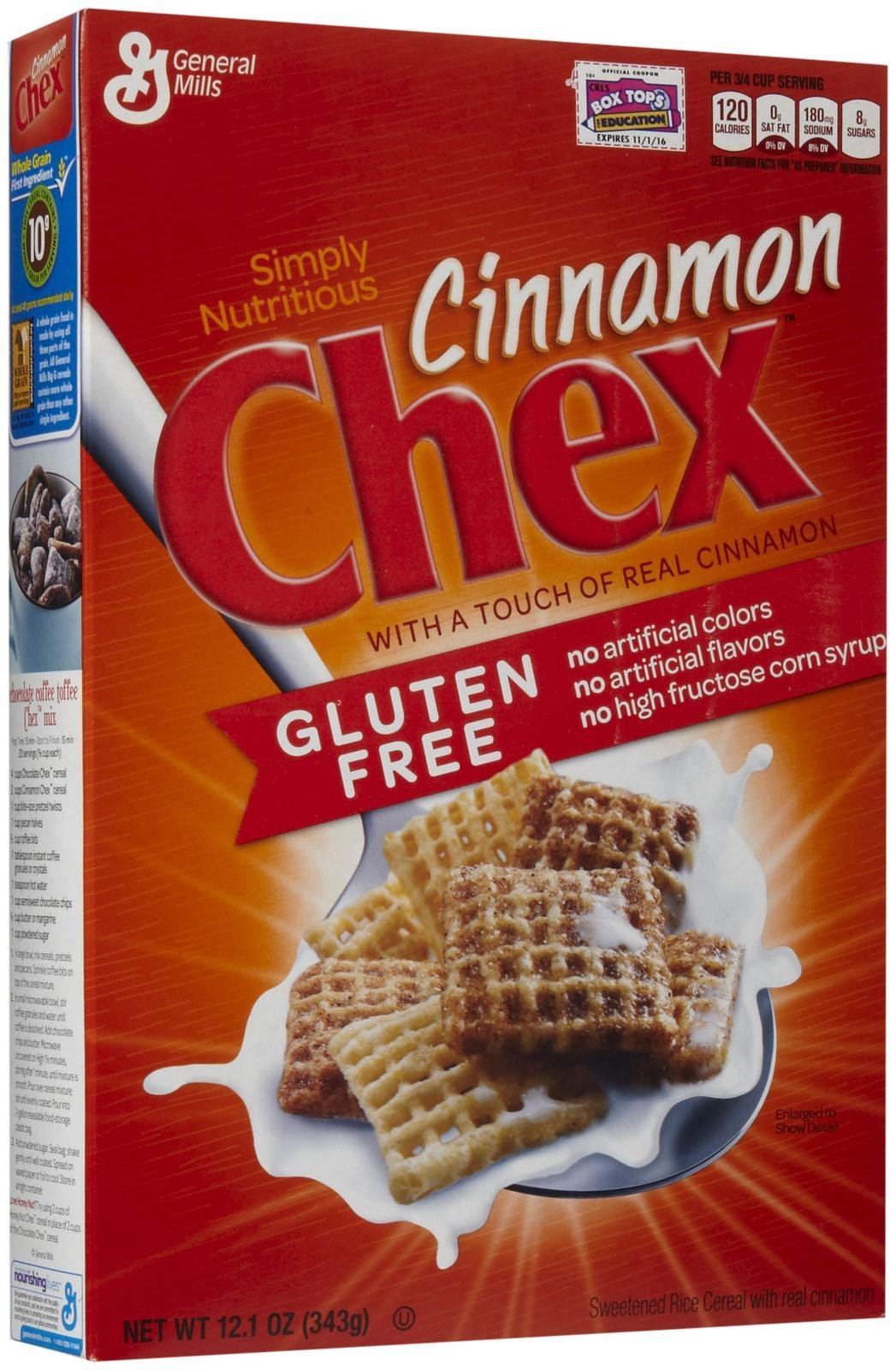 General Mills Cinnamon Chex Gluten Free Cereal 343g 12oz (1 pack)