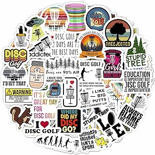 100Pcs Funny Disc Golf Stickers Decals for Water Bottles & Laptop - Disc Golf Party Favors, Disc Golf Party Decorations, S...