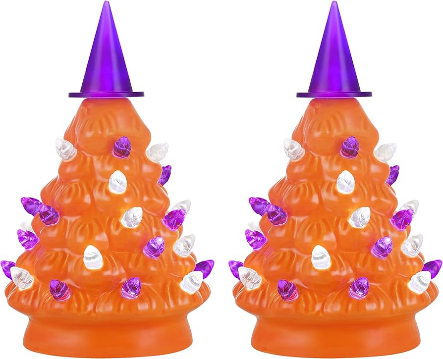 Amazon.com: Mr. Halloween Nostalgic Ceramic Tree with LED Lights ...