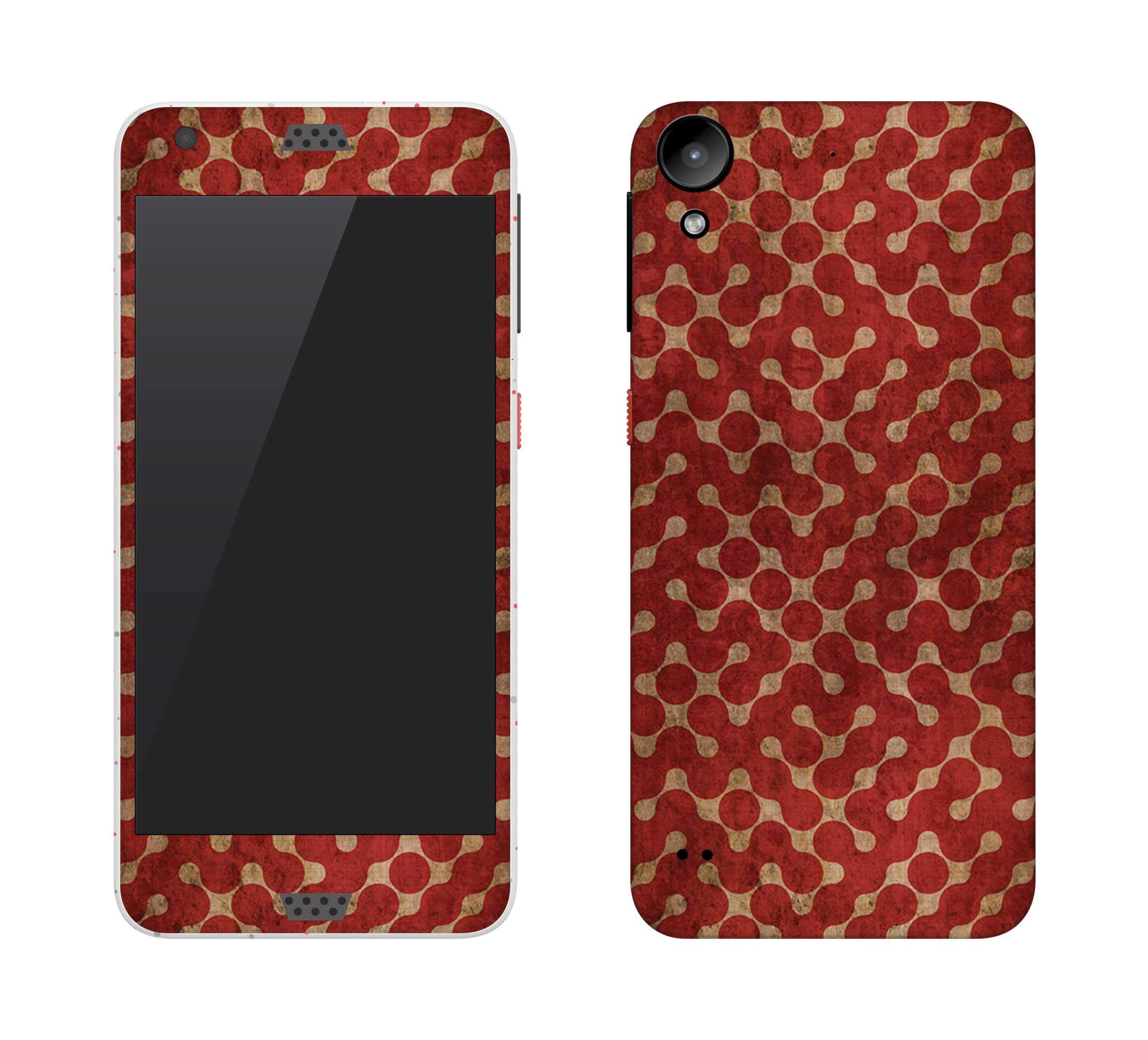 Stylizedd Skin for HTC Desire 530, Ultra Premium Vinyl Skin Decal Body Wrap - Connect The Dots (Red)