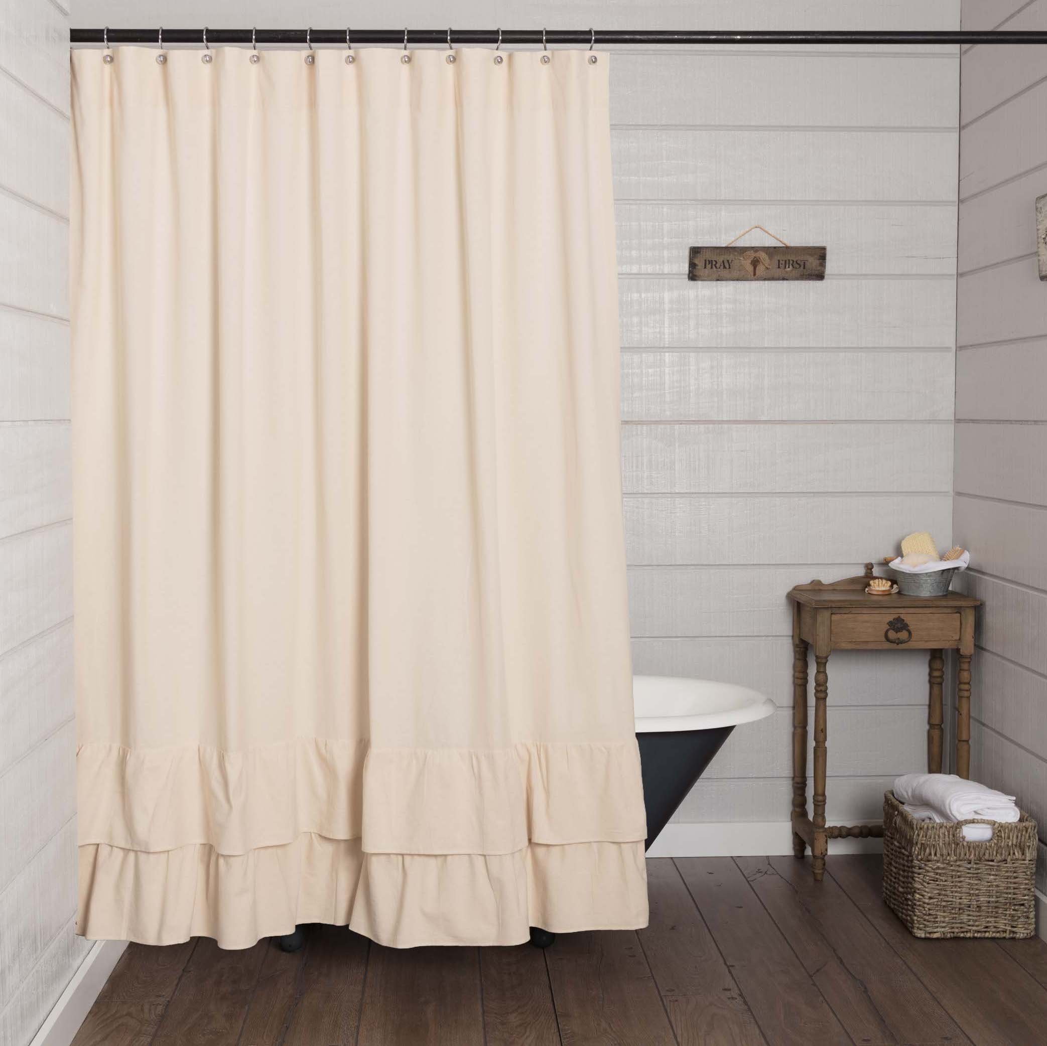 Country chic shower curtains