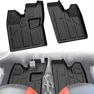 SAUTVS Front Row Floor Liners Floor Mats for Polaris RZR 570 800 900 2008-2015 Accessories, All Weather Protection Slush Mats