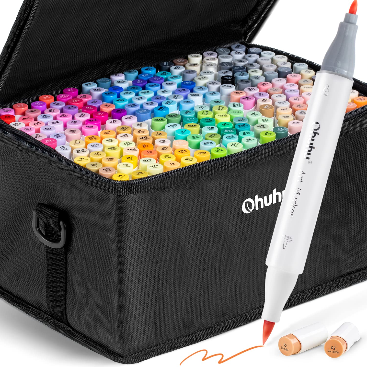 Buy Ohuhu Alcohol Based Brush Markers -Double Tipped Art Marker Set for ...