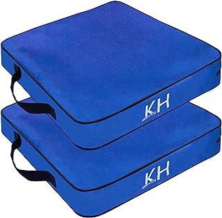 KIMI HOUSE 2 Pieces Blue Indoor & Outdoor Chair Cushion, Boat Canoe Kayak Seat, Stadium Seating for Bleachers, Best for Ca...