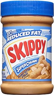 SKIPPY Reduced Fat SUPER CHUNK Extra Crunchy Peanut Butter Spread, 16.3 Ounce