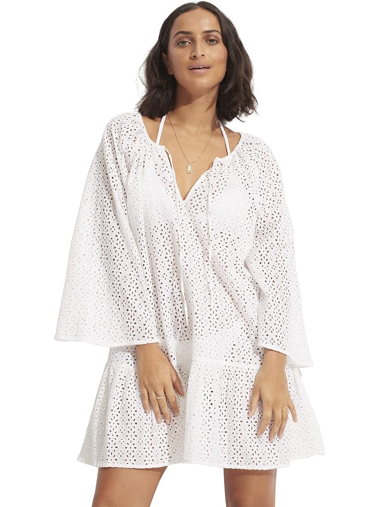 Seafolly Beach Edit Broderie Anglaise Cover-Up