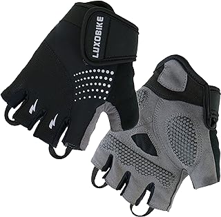 LuxoBike Cycling Gloves Mens Road Bike Gloves for Men-[5MM Gel Pad] Specialized Biking Gloves-[Ultra Breathable] Half Fing...