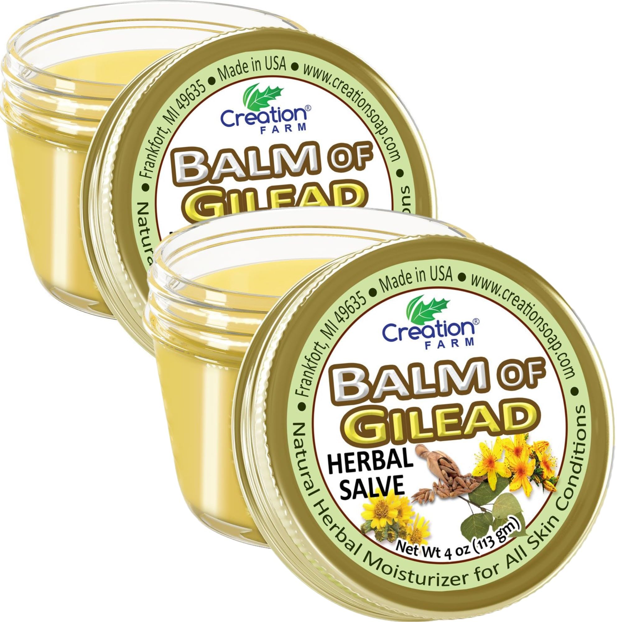 Balm of Gilead Salve Jar 2 Pak Creation Farm